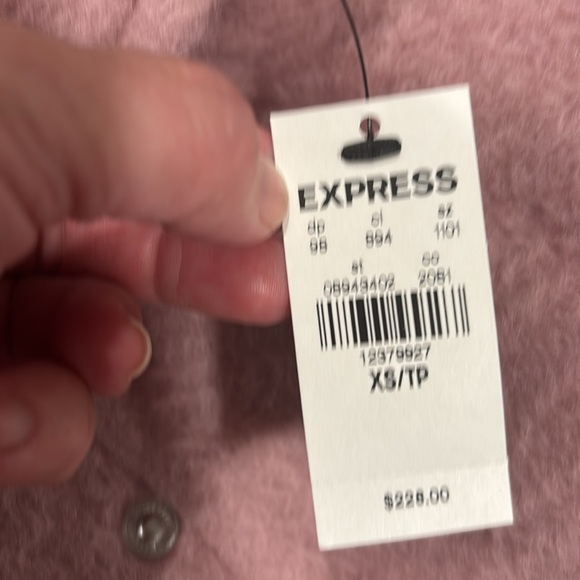 Express wool blend pink blazer coat size XS - Picture 8 of 13